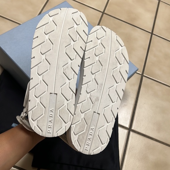 Prada White Nomad Logo Dad Sandals - Picture 7 of 8
